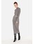 Slim Fit Turtle Neck Kadın Antrasit Tişört 3
