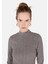 Slim Fit Turtle Neck Kadın Antrasit Tişört 4