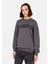 Comfort Fit Yuvarlak Yaka Kadın Antrasit Sweatshirt 1