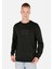 Normal Kesim Baskılı Yeşil Erkek Sweatshirt CL1070641 1