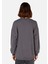 Comfort Fit Yuvarlak Yaka Kadın Antrasit Sweatshirt 2