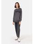Comfort Fit Yuvarlak Yaka Kadın Antrasit Sweatshirt 3