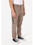 Regular Fit Orta Bel Düz Paça Erkek Bej Pantolon 4