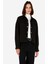 Regular Fit Shirt Neck Kadın Siyah Uzun Kol Gömlek 1