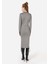 Slim Fit Kadın Gri Uzun Kol Elbise 2