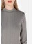 Slim Fit Kadın Gri Uzun Kol Elbise 5