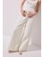 Dökümlü Bol Kot Pantolon Ekru 5