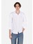 Regular Fit Shirt Neck Düz Erkek Beyaz Uzun Kol Gömlek CL1073845 1