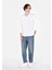 Regular Fit Shirt Neck Düz Erkek Beyaz Uzun Kol Gömlek CL1073845 3
