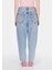 Barrel Fit Kadın İndigo Jean Pantolon 2