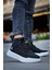 BA0318 Bağcıklı Erkek Yüksek Taban Beyaz Taban Spor Bot 3