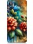 General Mobile Gm 23 Se Uyumlu Kırmızı Çiçek ve Tomurcuklar Desenli Silikon Kılıf 1