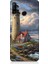 Huawei P30 Lite Uyumlu Kayalıkta Gök Altında Deniz Feneri Desenli Silikon Kılıf 1