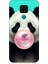 Huawei Mate 30 Lite Uyumlu Sakız Çiğneyen Tatlı Panda Desenli Silikon Kılıf 1