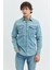Regular Fit Açık Indigo Erkek Jean Gömlek 2