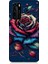 Huawei P40 Uyumlu Siyah Gülün Asaleti Desenli Silikon Kılıf 1