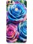 Huawei P Smart Uyumlu Gökkuşağı Renkli Güller Desenli Silikon Kılıf 1