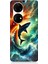 Huawei P50 Pro Uyumlu Ateşle Dans Eden Köpekbalığı Desenli Silikon Kılıf 1