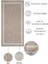 Shine Bej-Krem Kaymaz Taban Bordür Yolluk Sisal Hol Koridor Halısı Kolay Temizlenebilir Kilim halı yolluk 2