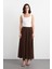 Eva Parçalı Uzun Etek Kahve 1