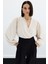 Aksesuar Detaylı Bodysuit Bluz - Bej 2