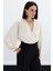 Aksesuar Detaylı Bodysuit Bluz - Bej 3