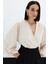 Aksesuar Detaylı Bodysuit Bluz - Bej 4