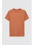 Slim Fit Tarçın Bisiklet Yaka Pamuklu Nefes Alabilen T-Shirt 4HC141996753M 5