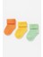 Bebek 3'lü Havlu Soket Çorap Sarı-Mint-Turuncu 1
