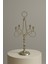 Gümüş Renk 4 Kollu Dikey Metal Şamdan – 51 cm Dekoratif Mumluk 1