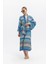 %100 Viskon Desenli Saten Premium Kimono – Kuşaklı & Uzun 4