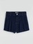 Yeni Sezon Standart Fit Pileli Jean Sort Etek - S5PY34Z8 5