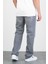 Erkek Gri Straight Baggy Fit Likrasız Rahat Kesim %100 Pamuk Loose Jean Pantolon Hector 2