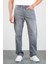 Erkek Gri Straight Baggy Fit Likrasız Rahat Kesim %100 Pamuk Loose Jean Pantolon Hector 3