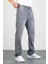 Erkek Gri Straight Baggy Fit Likrasız Rahat Kesim %100 Pamuk Loose Jean Pantolon Hector 5