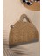 Yarım Ay Formlu Hasır El Çantası – Doğal Renk 1