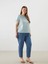 Lcw Grace Mavi Beli Lastikli Straight Fit Kadın Jean Pantolon 3