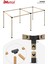 Ahşap Pergola Seti Iki Bölümlü 90 x 90 mm Ahşaplar Dahil 2
