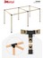 Ahşap Pergola Seti Iki Bölümlü 90 x 90 mm Ahşaplar ve Tente Dahil 2