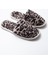 Leopar Desen Havlu Terlik Kaymaz İnce Taban 2