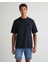Erkek Siyah Relaxed Fit Bisiklet Yaka Logolu T-Shirt 2325136T.5 1