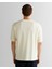 Erkek Krem Relaxed Fit Bisiklet Yaka Logolu T-Shirt 2325137T.130 2