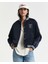 Kadın Lacivert Regular Fit Hakim Yaka Logolu Bomber Ceket 4700370.433 2