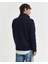 Erkek Lacivert Regular Fit Yarım Fermuarlı Logolu Sweatshirt 2067021.433 3