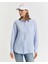 Kadın Mavi Relaxed Fit Klasik Yaka Çizgili Gömlek 4300476.419 1