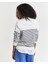 Kadın Krem Relaxed Fit Çizgili Sweatshirt 4200588.113 2