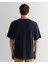 Erkek Lacivert Relaxed Fit Bisiklet Yaka Logolu T-Shirt 2325137T.433 2
