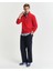 Erkek Kırmızı Regular Fit Yarım Fermuarlı Logolu Sweatshirt 2067021.630 2