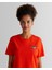 Kadın Turuncu Regular Fit Bisiklet Yaka Logolu T-Shirt 4200277.651 4