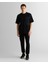 Erkek Siyah Relaxed Fit Bisiklet Yaka Logolu T-Shirt 2325137T.5 3